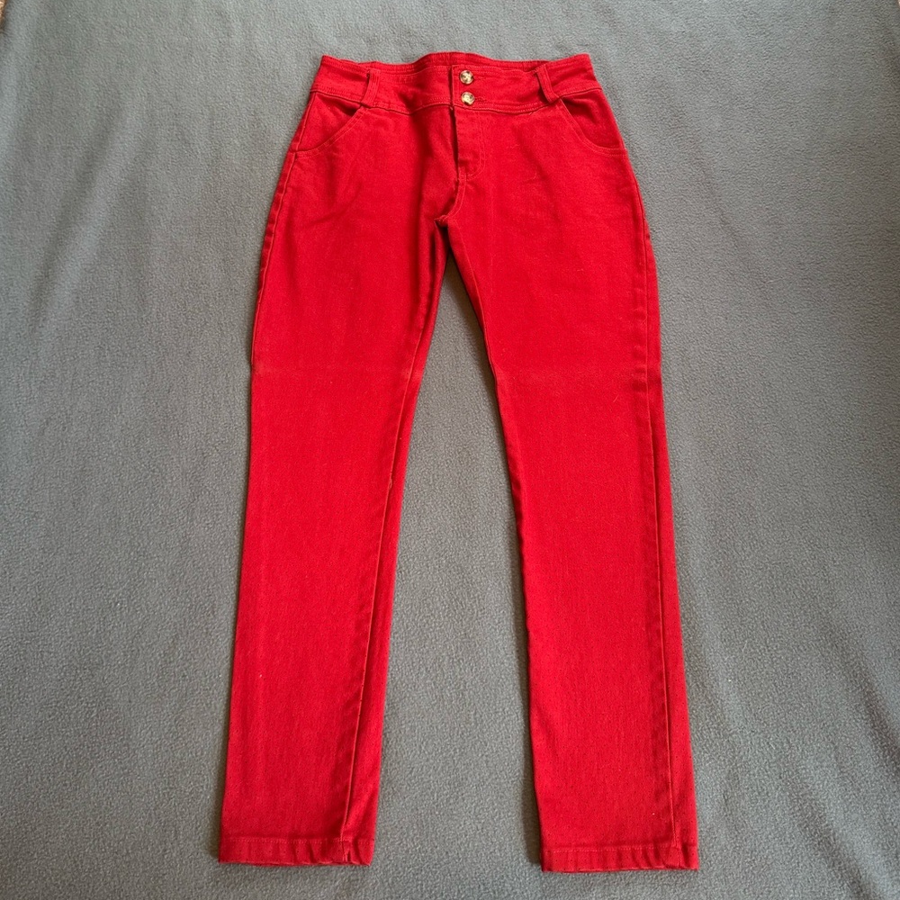 Women’s KK Polka Dot Red Skinny Jeans: Size Medium *NWOT*